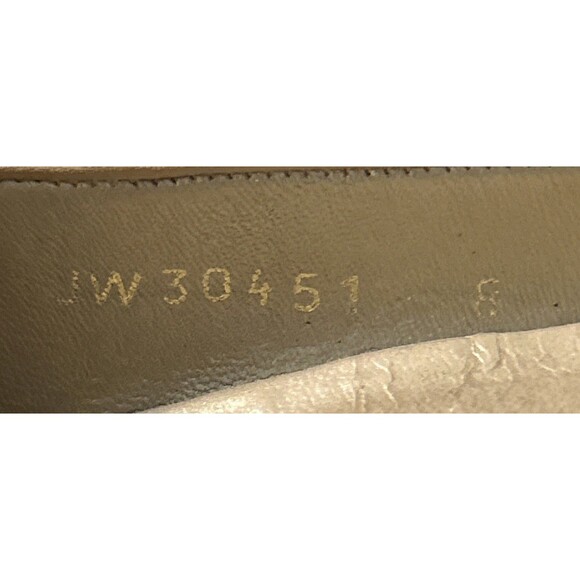 Stuart Weitzman Peep Toe Leather Platform Pumps Heels Tan Wood Size 8 - Picture 8 of 10